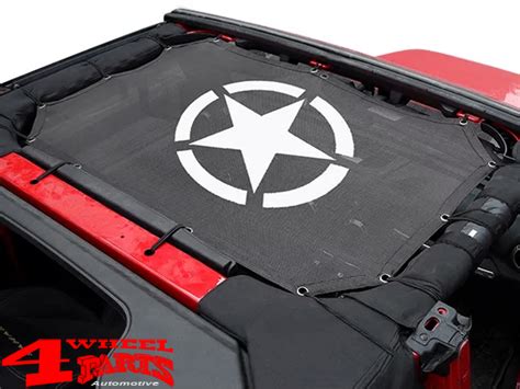 Summer Eclipse Bikini Top Mesh With Star Jeep Wrangler JK Year 07 18 2 Or 4 Doors 4 Wheel Parts