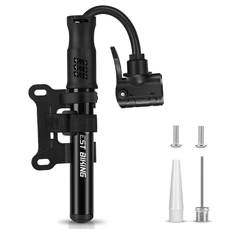 Bike Pump, Portable Mini Bike Pump Aluminum Alloy Bicycle Tire Air Pump Super Fast Tyre