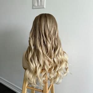 Virgin Human Hair Ashy Tone Dark Blonde With Pale Blonde Balayage Glueless HD Lace Front