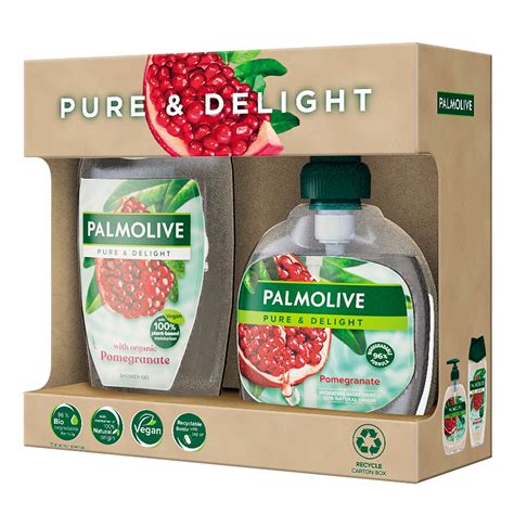 Комплект Palmolive: Душ гел Palmolive Pure & Delight Pomegranate, 250 ...