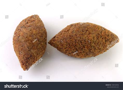 Kibbeh Traditional Lebanese Cuisine Food Isolated Stock Photo