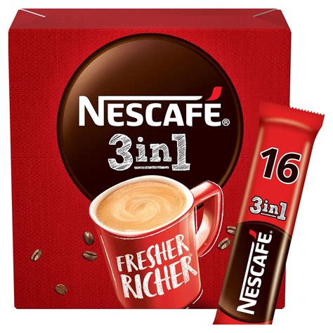 Nescafe 3in1 Instant Coffee 16 X 17g Sachets Instant And Ground Coffee