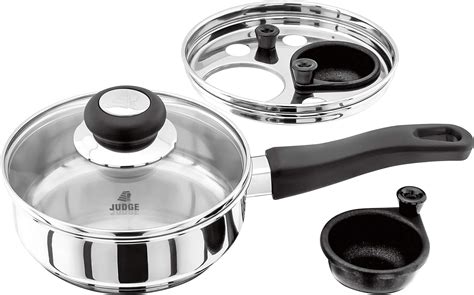 Judge Vista Jj A Two Egg Poacher And Stainless Steel Frying Pan Cm