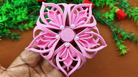 Glitter Foam Snowflake - Christmas Snowflakes Decorations - Lor Paper ...