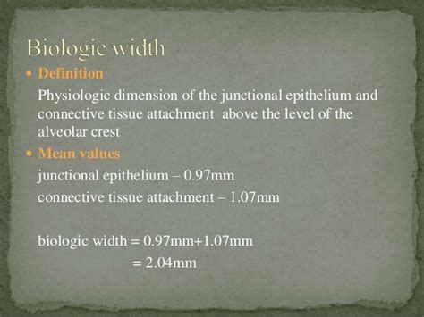 Biologic width