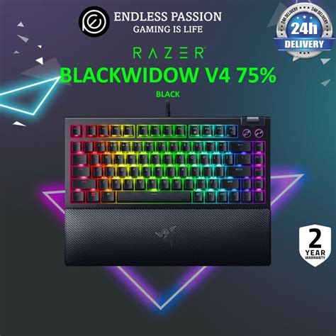 Razer Blackwidow V Compact Mechanical Hot Swappable Keyboard Orange Tactile Switches