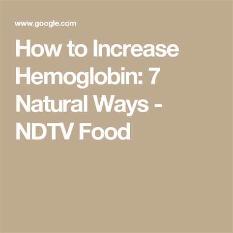 How To Increase Haemoglobin 7 Natural Ways To Improve Haemoglobin