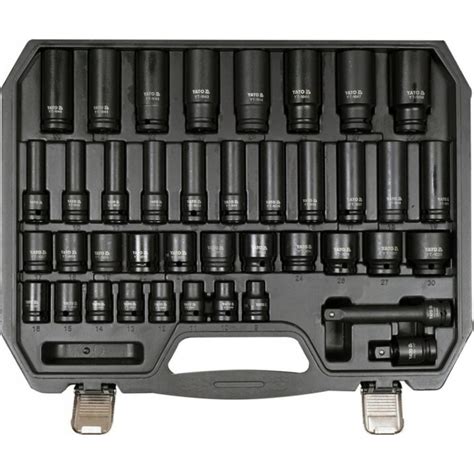 Набор головок торцовых 1/2"DR, длинные, короткие, 9-30 мм, ударные с ...