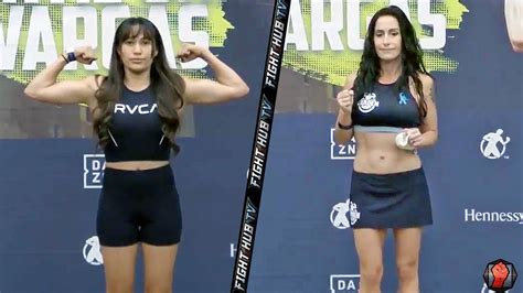 Seniesa Estrada Vs Miranda Adkins Full Weigh In And Face Off Video Youtube