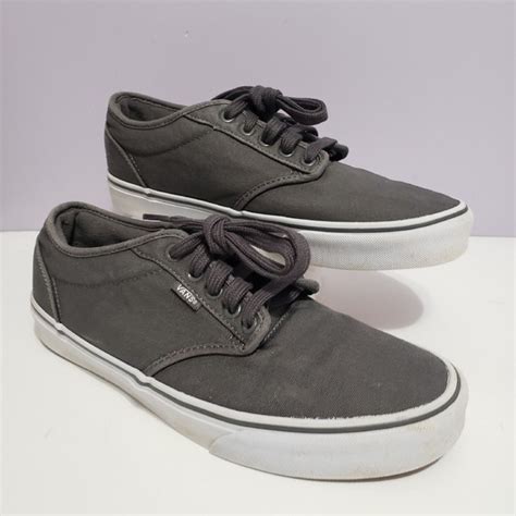 Vans | Shoes | Vans Dark Gray Lace Up Low Top Sneakers Mens Sz 95 ...