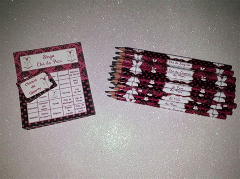 Cartela De Bingo L Pis Cha De Lingerie Elo