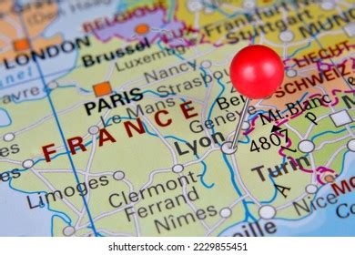 Lyon Located On Map France Stock Photo Shutterstock