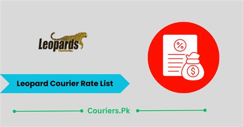 Leopard Courier Rates Courierspk