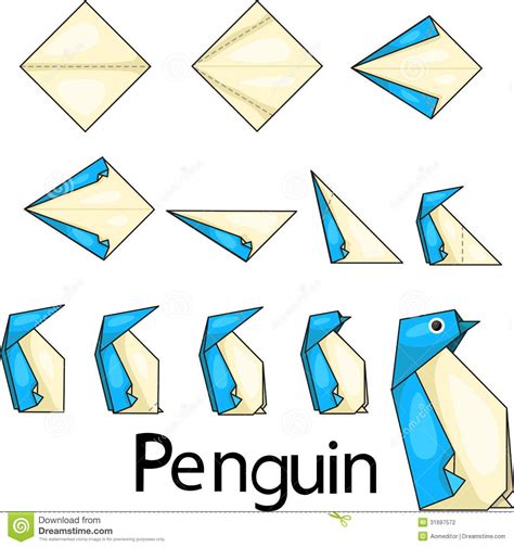 Como Hacer Un Pinguino Con La Tecnica De Origami Origami Design