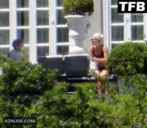 Lady Gaga Sexy Seen Showing Off Her Hot Bikini Body On Villa Bonomi Aznude