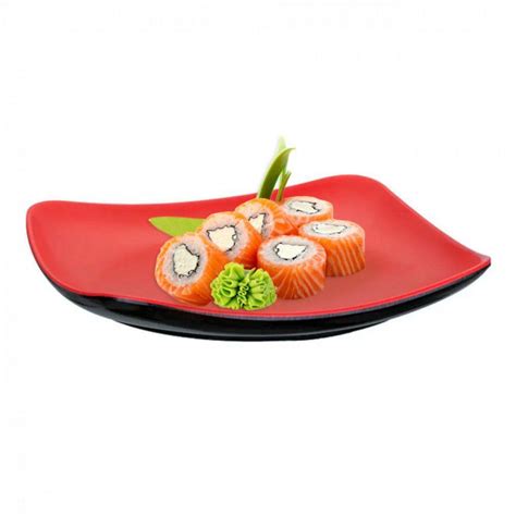 Prato 22 Cm Em Melamina Para Petisco E Sushis Vermelho Fuxing Pratos