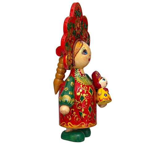 Деревянная кукла фигурка Велена с ребенком 19 см – купить в Москве в ...