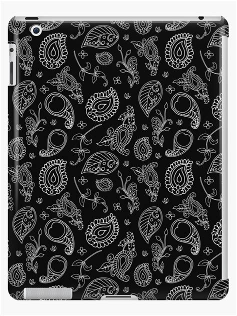 Black And White Paisley Pattern Ipad Case