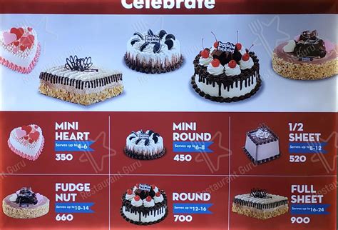 menu  baskin robbins desserts jakarta puri indah mall