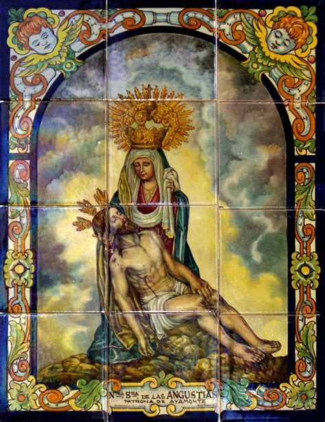 04206 Retablo cerámico Virgen de las Angustias Santuario de Nuestra