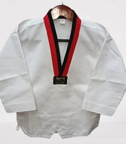 mooto taekwondo school uniform white polyester cotton   cm