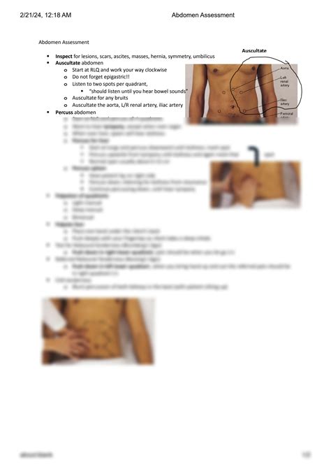 Solution Abdomen Assessment Studypool