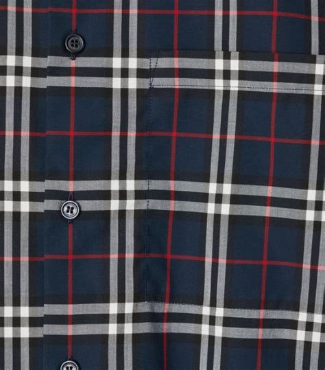 Mens Burberry Blue Check Short Sleeve Shirt Harrods UK