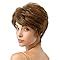 Amazon QUEENTAS Pixie Short Blonde Wig With Bangs Pixie Cut Wig Blonde With Dark Roots
