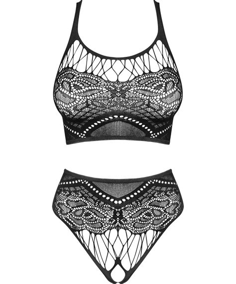 Obsessive K Black Net Lingerie Set Sexystyle Eu