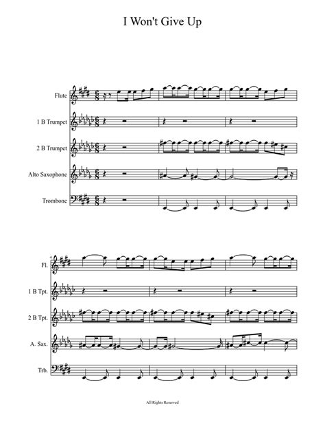 I Wont Give Up Sheet Music Download Free In Pdf Or Midi