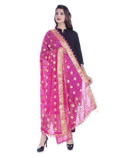 Apratim Pink Silk Banarasi Dupatta Price In India Buy Apratim Pink