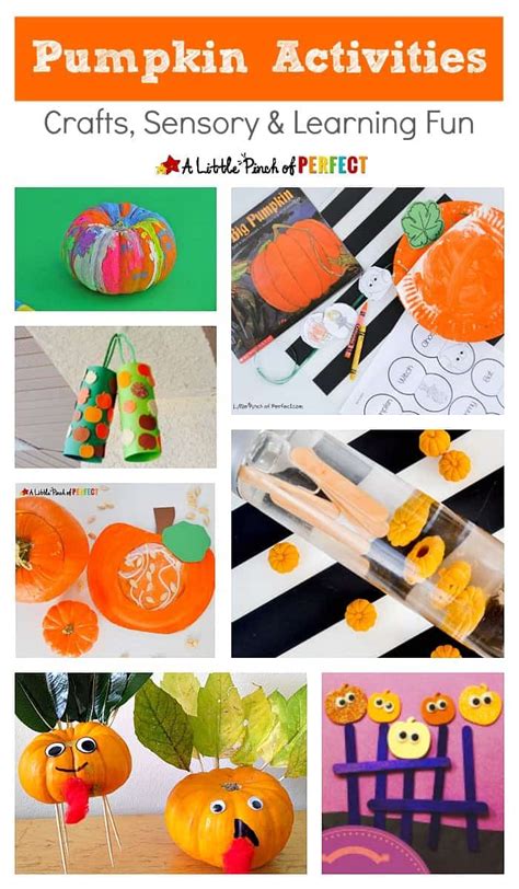 Pumpkin Activities - Crafts, Sensory & Learning Fun - A Little Pinch of ...