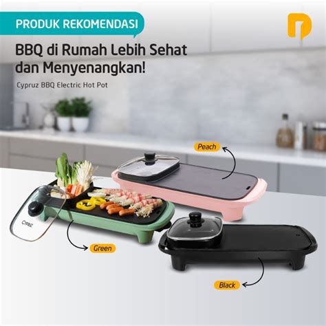 Jual Cypruz Bbq Dan Hotpot Elektrik Panggangan Alat Panggang Alat Bakar Hot Pot Shopee Indonesia