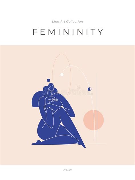 Contemporary Modern Print Woman Silhouette Nude Female Body In Abstract Pose Mid Century