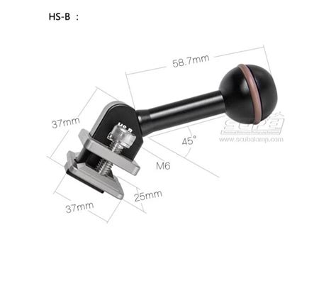 Supe Scubalamp Hot Cold Hot Shoe Adapter Ball Ys Adaptor Mount Base Connector Tg Camera