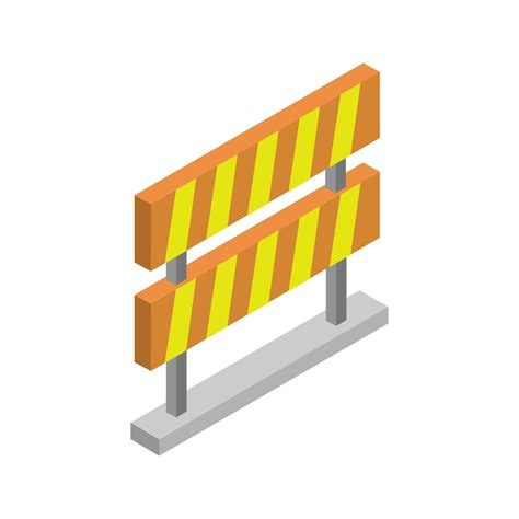 Isometric Roadblock On White Background 1976966 Vector Art at Vecteezy