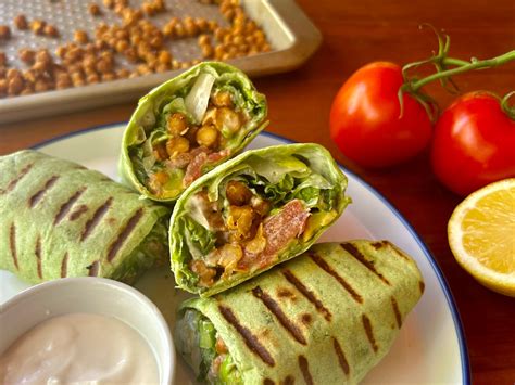 Roasted Chickpea Wraps Minaelles Kitchen