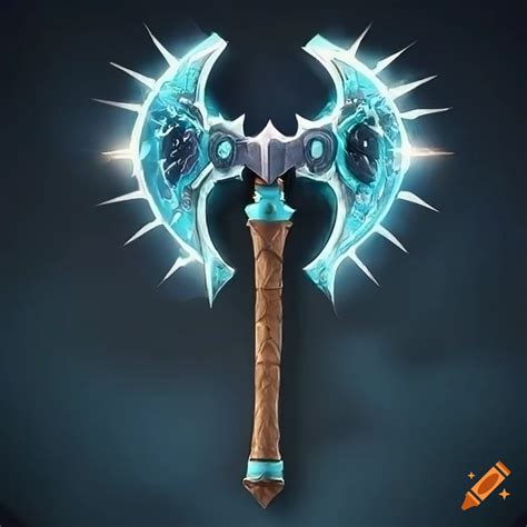 Image Of A Mystical And Symmetrical Battle Axe On Craiyon