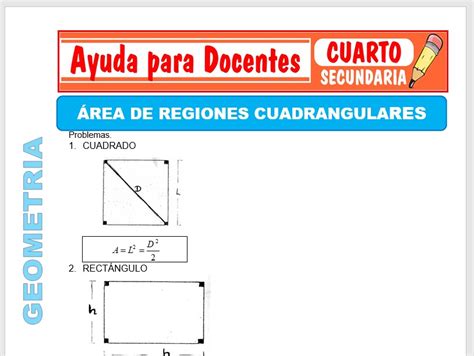 Reas De Regiones Cuadrangulares Para Cuarto De Secundaria Ayuda Para