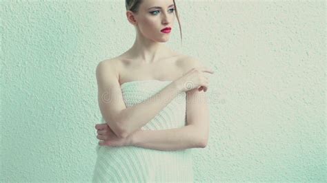 Half Naked Girl Is Lying On The Bed Stock Video Video Of Fresh Lazy