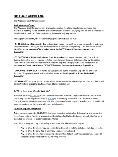 Fillable Online Wisconsin Sex Offender Recordsstaterecords Org Fax Email Print Pdffiller