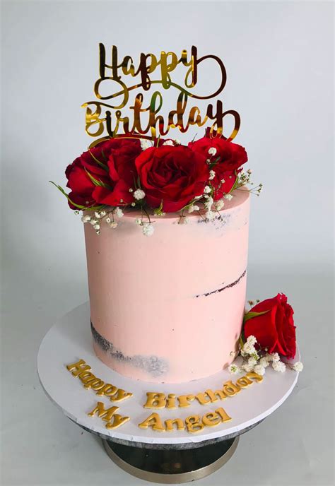 Pink Floral Naked Fantasy Cakes