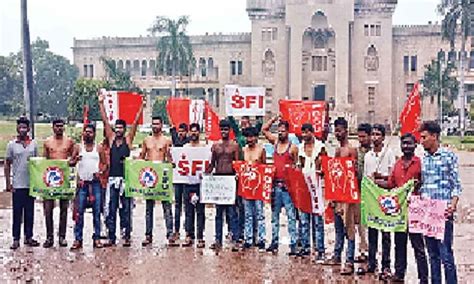 Students Stage Half Naked Protest For Rtc Cause