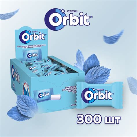 Жевательная резинка Orbit Сладкая мята miniflow (1.36г х 300шт), 408г ...