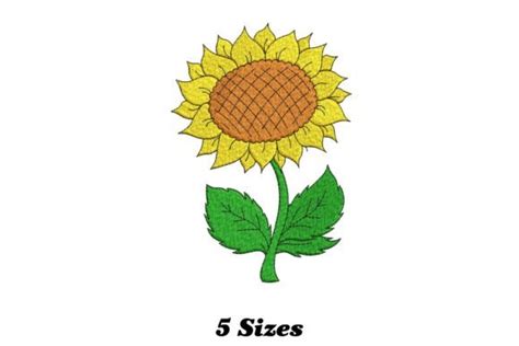 2 Machine Sunflower Stem Embroidery Designs Designs And Graphics
