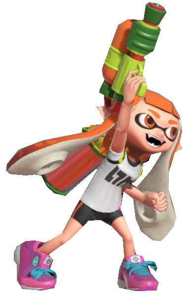 S1 Orange Inkling Girl Cheering By Transparentjiggly64 On Deviantart