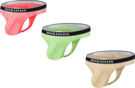 BIATWOWR Packs Sexy Underwear Mens Thongs Silk G String Sexy Low Rise Stretch T Back Bikini