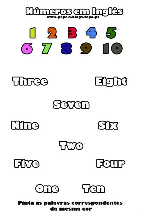 Exercicios Numeros Ingles - BLOG PROFESSOR ZEZINHO: Números em Inglês Exercícios