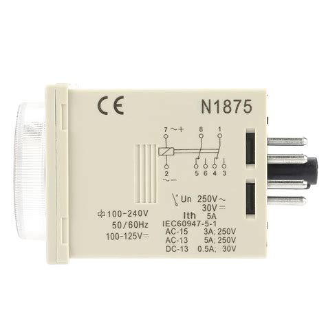 Time Relay H3CR A8 Delay Timer Relay 100 240VAC 100 125VDC 1 2S