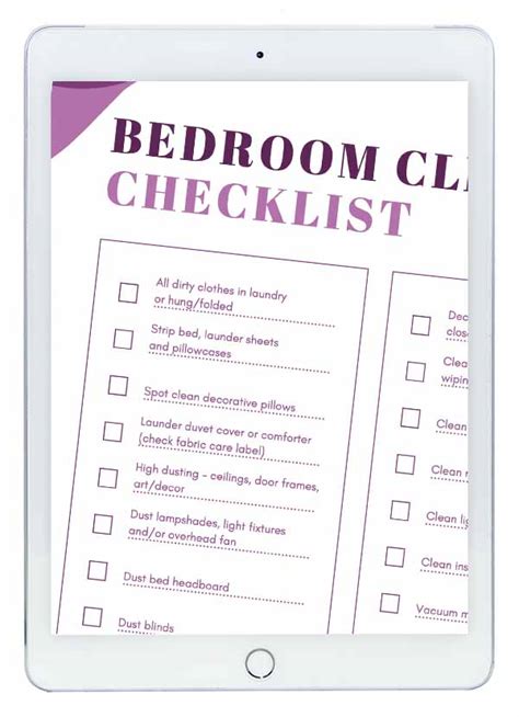 Bedroom Cleaning Checklist Clean My Space